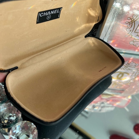 CHANNEL  vintage Authentic Sunglasses Case Black with CC Monogram - Picture 7 of 7